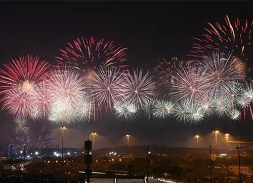 临潭县焰火晚会